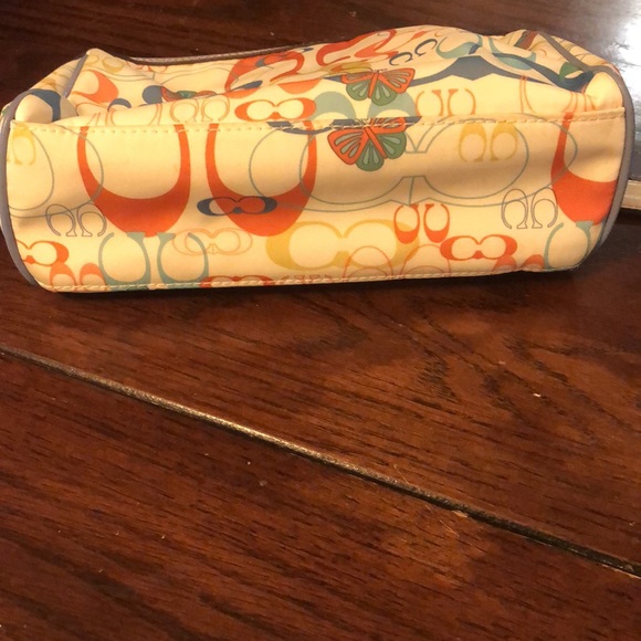 Coach Signature Butterfly Op Art Makeup Large Cosmetic Case Zip - Picture 8 of 9